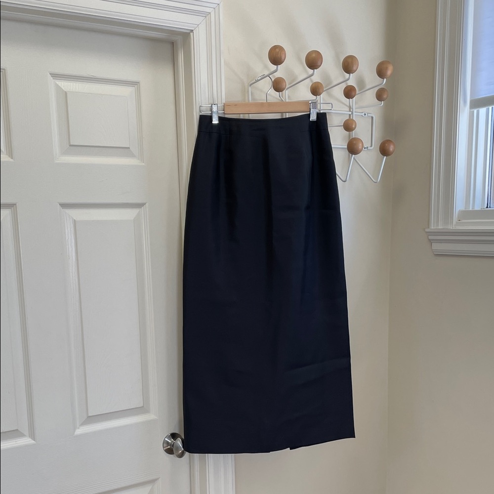 Talbots - Pure Silk Preppy Quiet Luxury Maxi Skirt - Black - 6